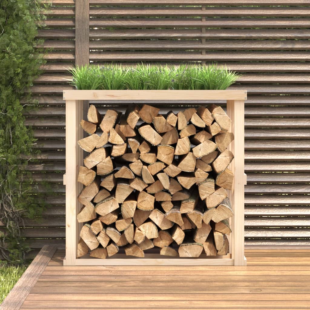 vidaXL Outdoor-Kaminholzregal 108x52x106 cm Massivholz Kiefer