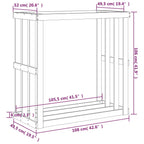 vidaXL Outdoor-Kaminholzregal 108x52x106 cm Massivholz Kiefer