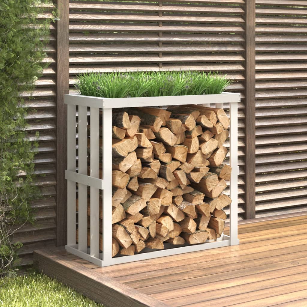 vidaXL Outdoor-Kaminholzregal 108x52x106 cm Massivholz Kiefer