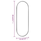 vidaXL Wandspiegel 15x40 cm Glas Oval