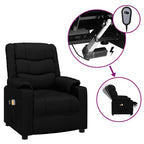 vidaXL Massagesessel Elektrisch Schwarz Kunstleder