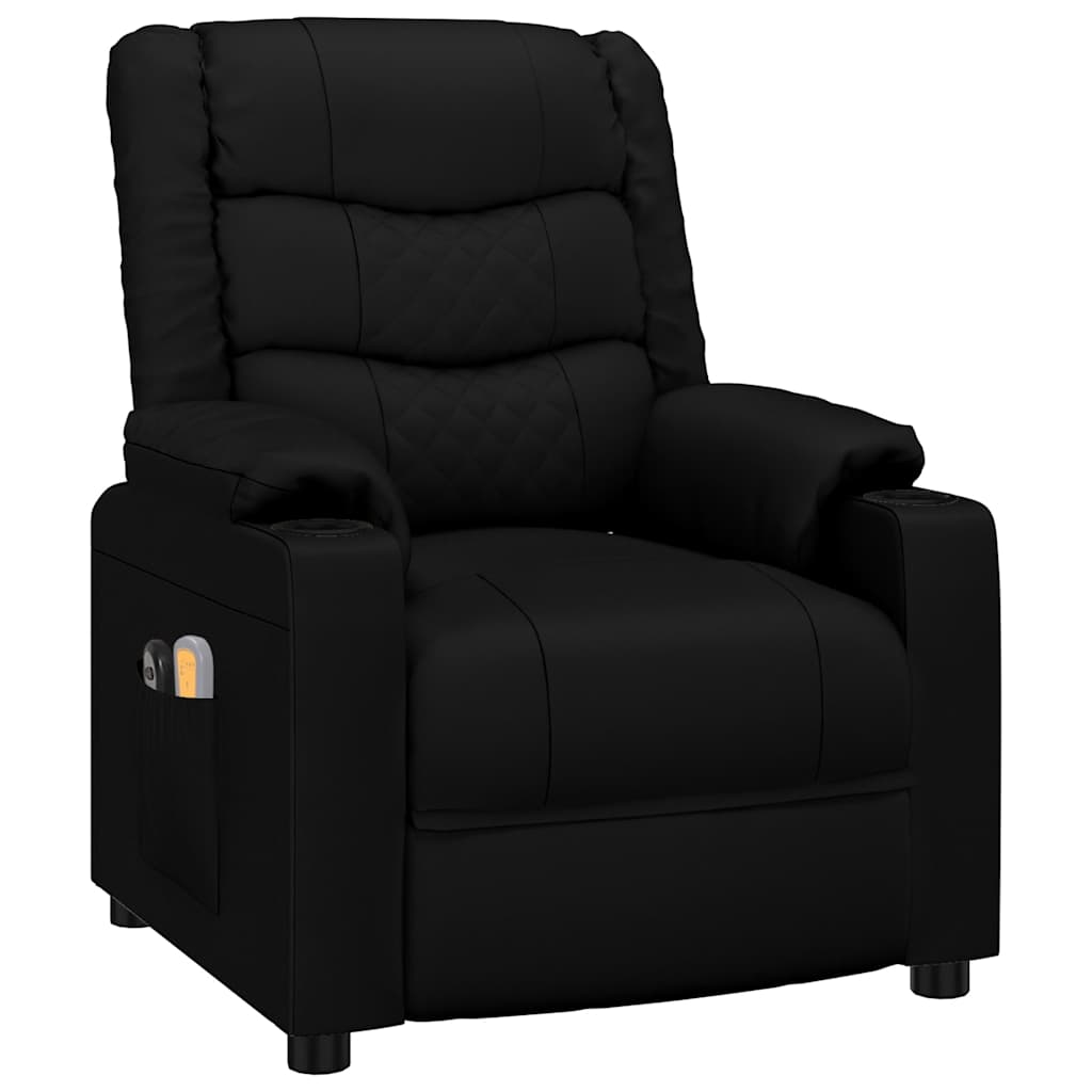 vidaXL Massagesessel Elektrisch Schwarz Kunstleder