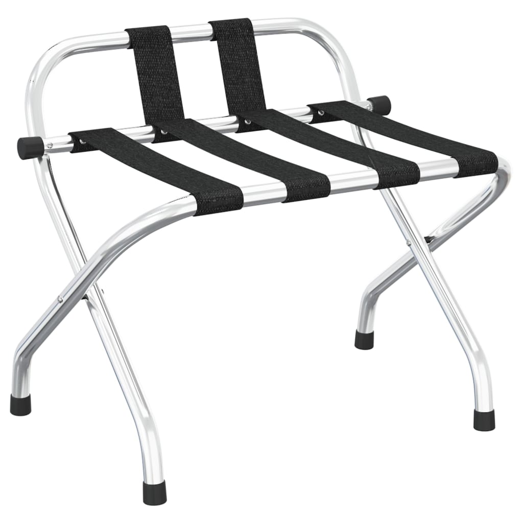 vidaXL Gepäckträger mit Rückenlehne Silber 56 x 39 x 52 cm