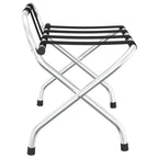 vidaXL Gepäckträger mit Rückenlehne Silber 56 x 39 x 52 cm