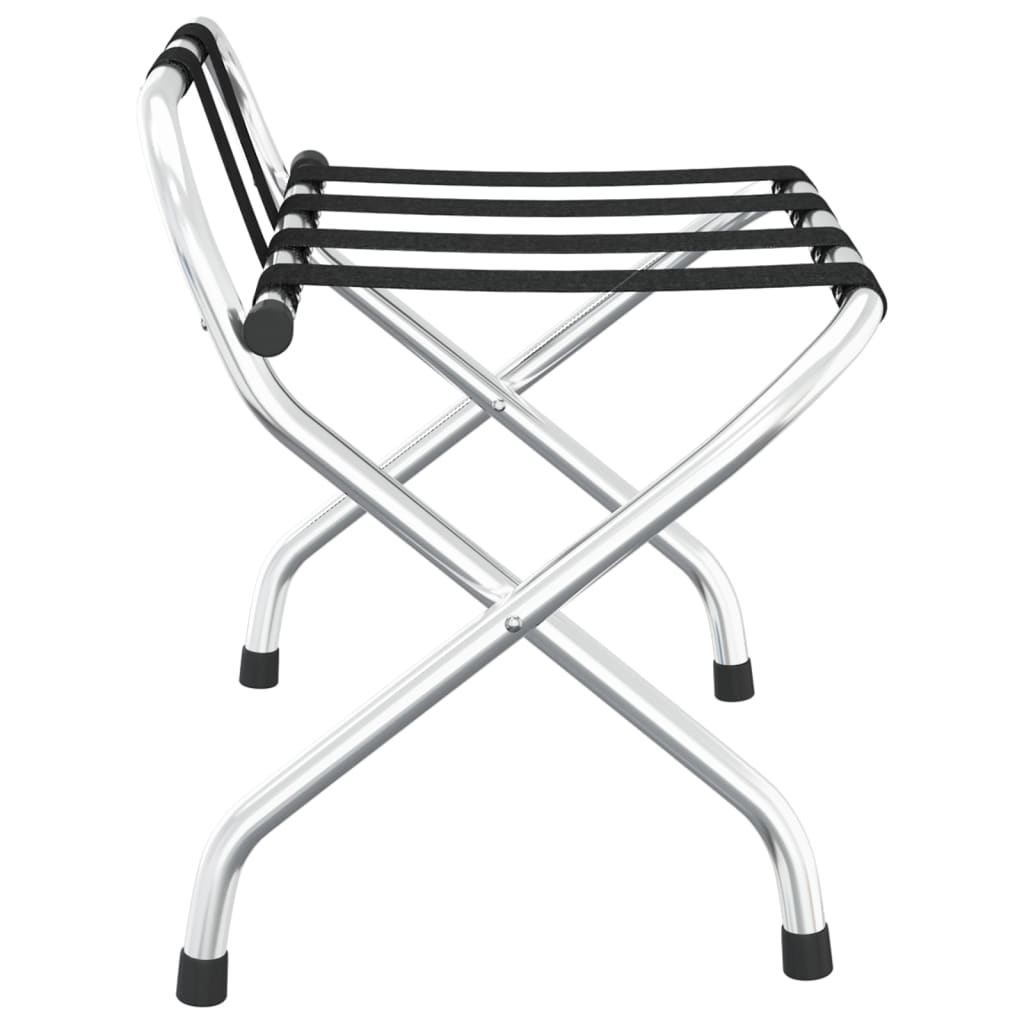vidaXL Gepäckträger mit Rückenlehne Silber 56 x 39 x 52 cm
