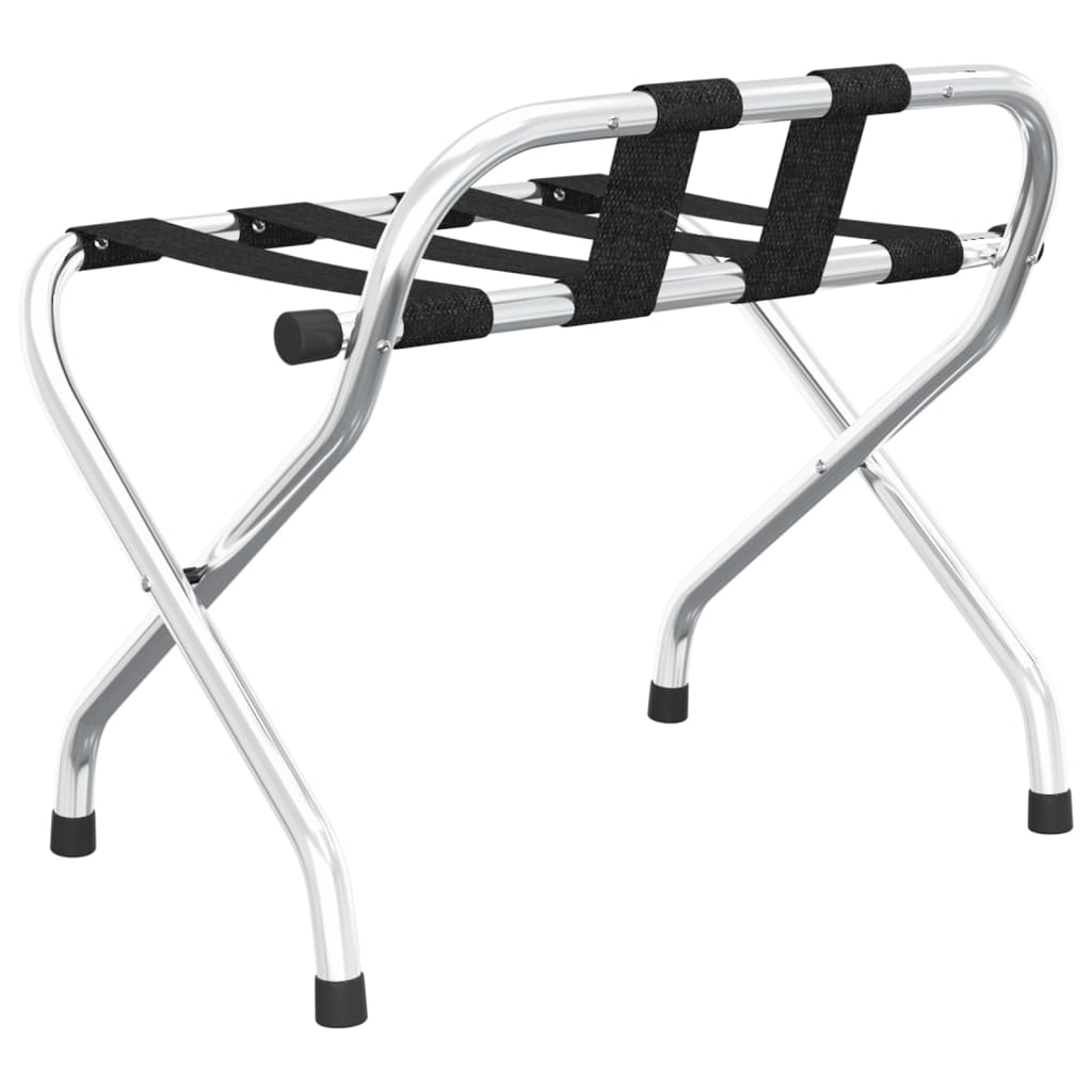 vidaXL Gepäckträger mit Rückenlehne Silber 56 x 39 x 52 cm