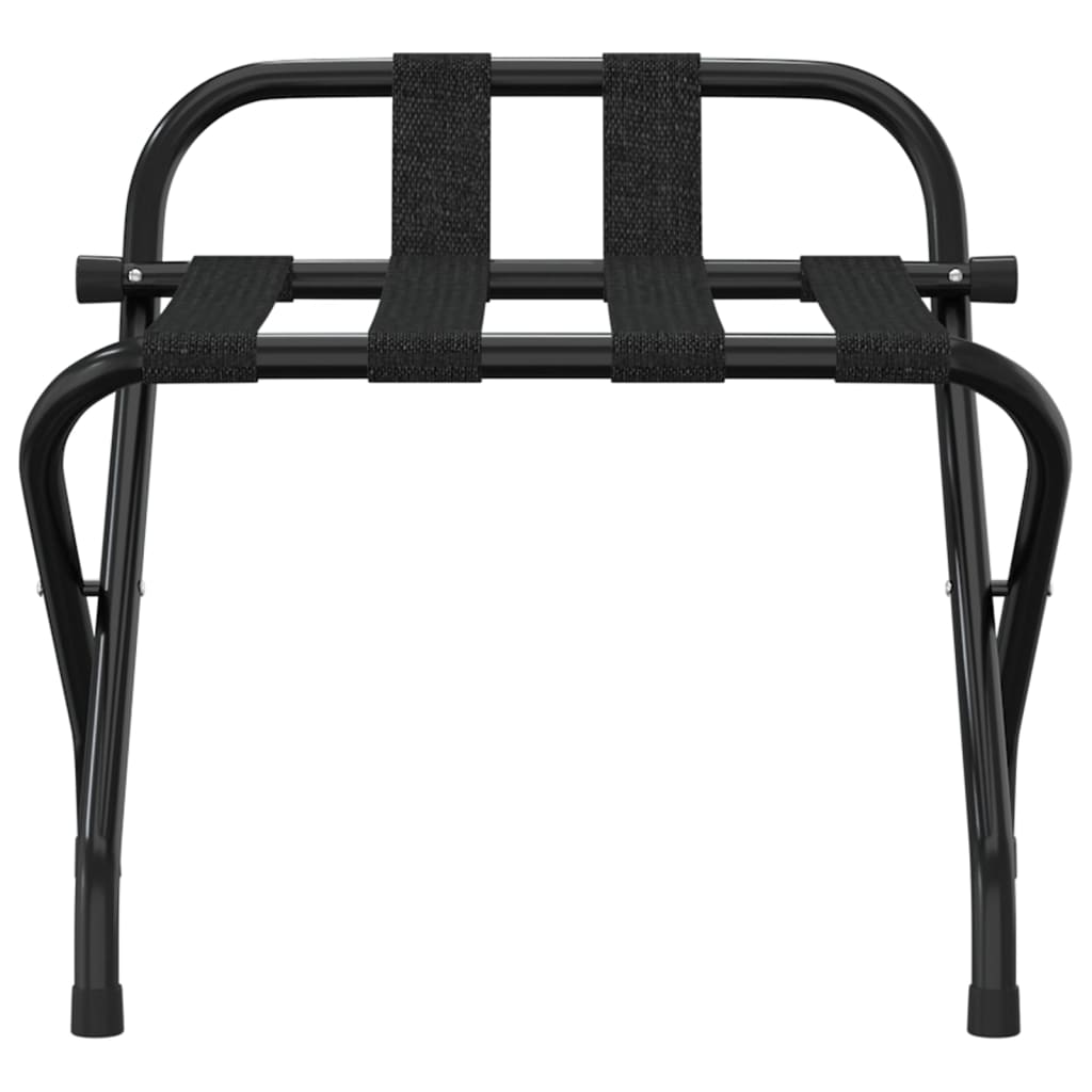 vidaXL Gepäckablage mit Rückenlehne Schwarz 56x39x52 cm