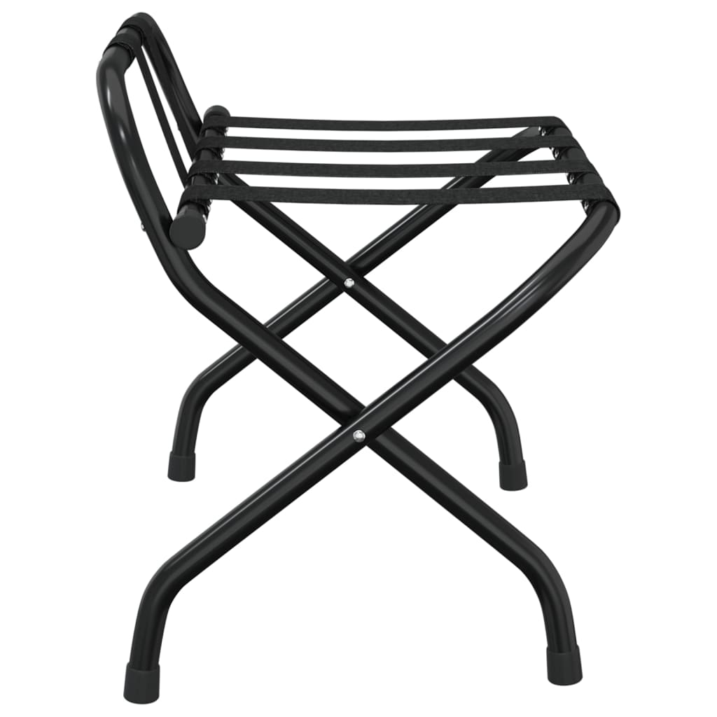 vidaXL Gepäckablage mit Rückenlehne Schwarz 56x39x52 cm