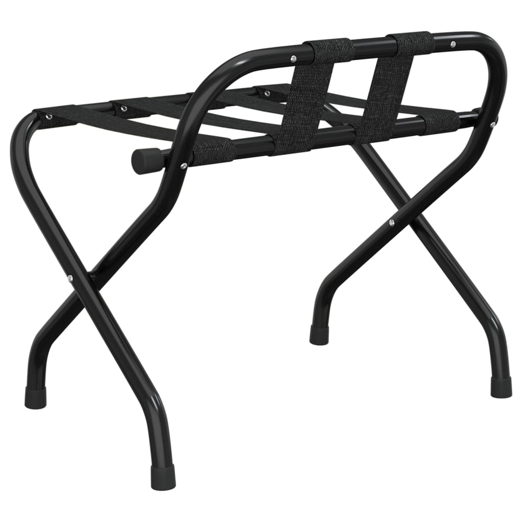 vidaXL Gepäckablage mit Rückenlehne Schwarz 56x39x52 cm
