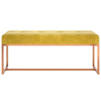 vidaXL Sitzbank Senfgelb 110x36x45 cm Samt