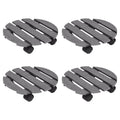 vidaXL Pflanzenroller 4 Stk. Grau Ø30x7,5 cm WPC