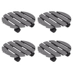 vidaXL Pflanzenroller 4 Stk. Grau Ø30x7,5 cm WPC