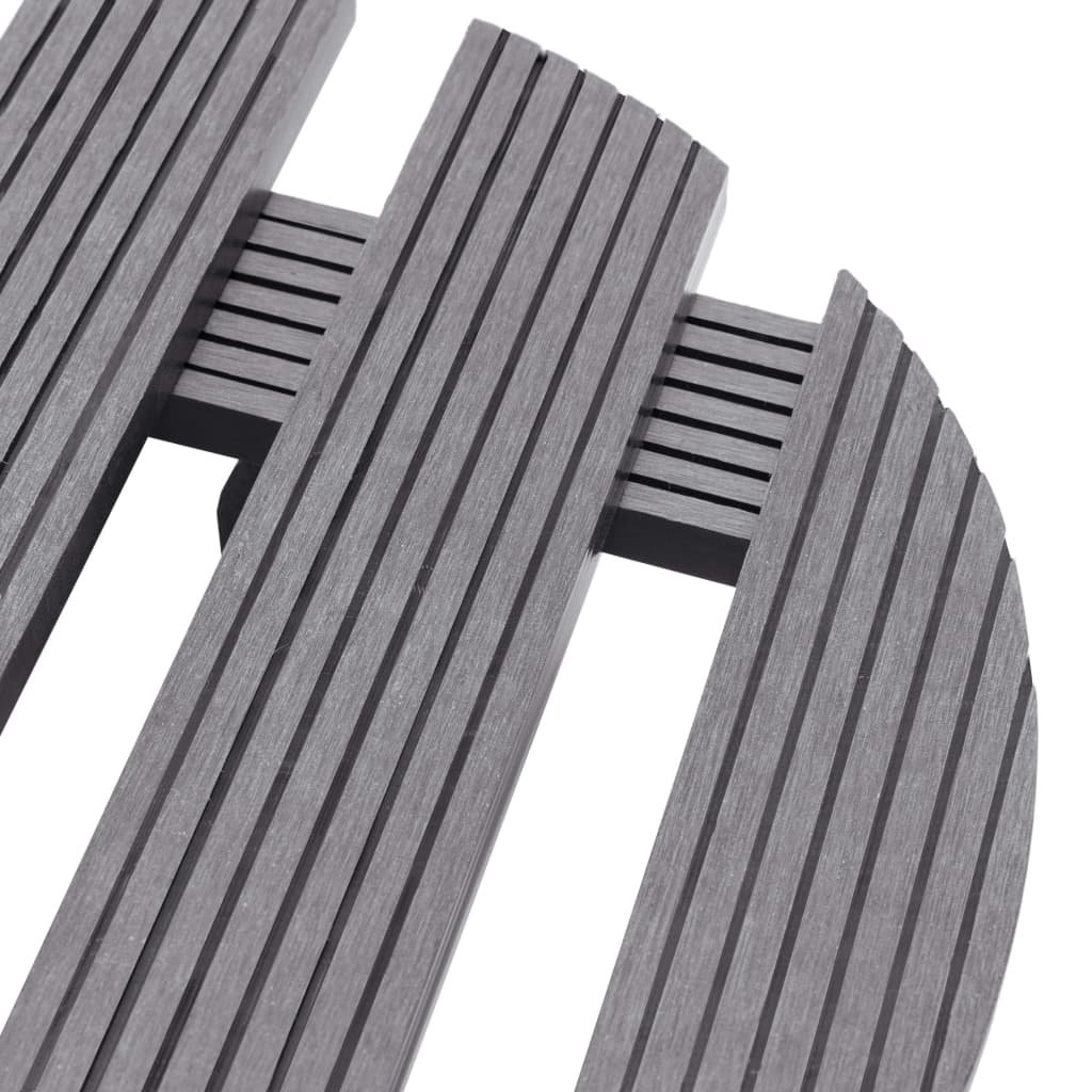 vidaXL Pflanzenroller 4 Stk. Grau Ø30x7,5 cm WPC