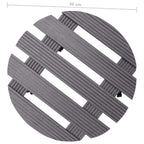 vidaXL Pflanzenroller 4 Stk. Grau Ø30x7,5 cm WPC