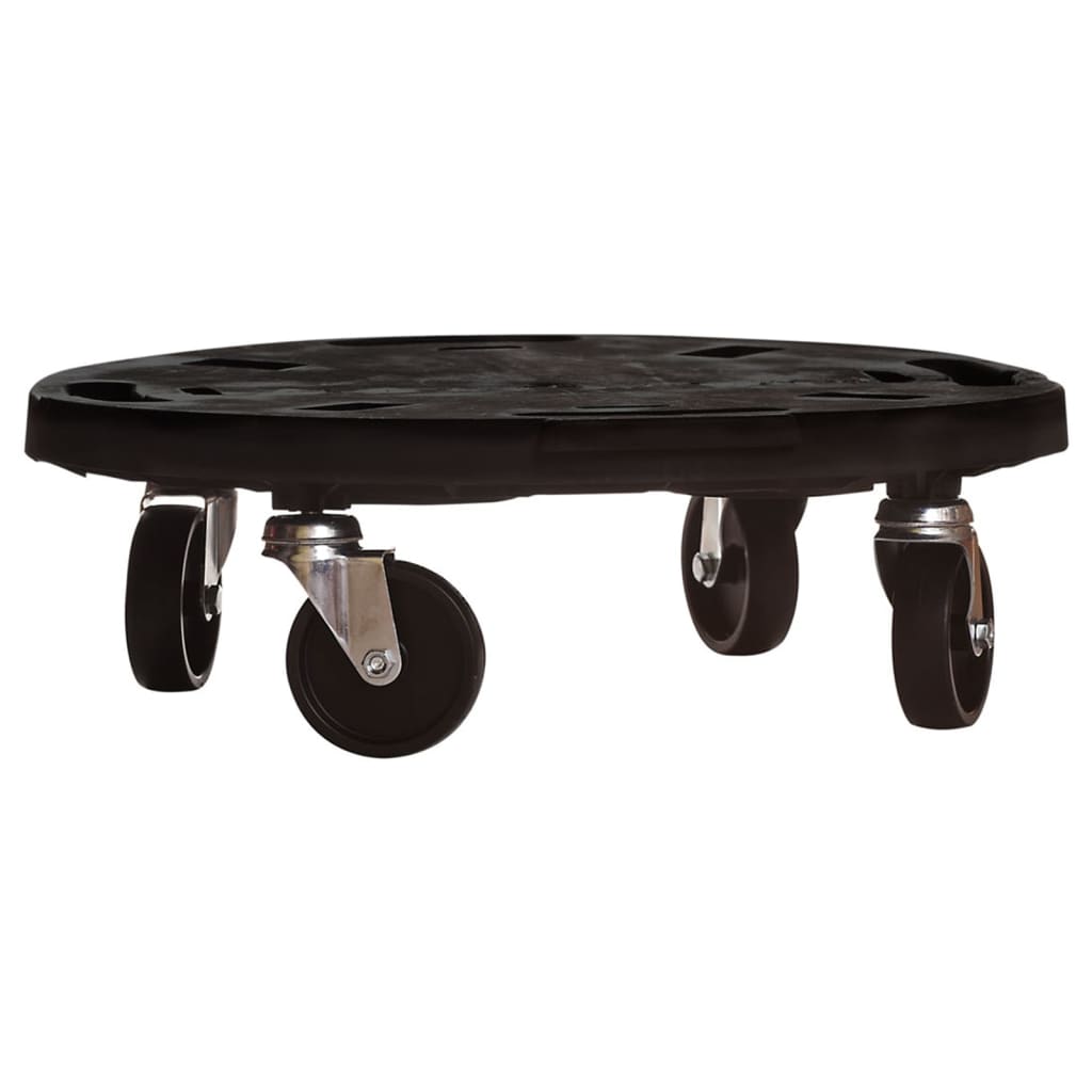 vidaXL Pflanzenroller 2 Stk. 40 cm Durchmesser Schwarz 275 kg