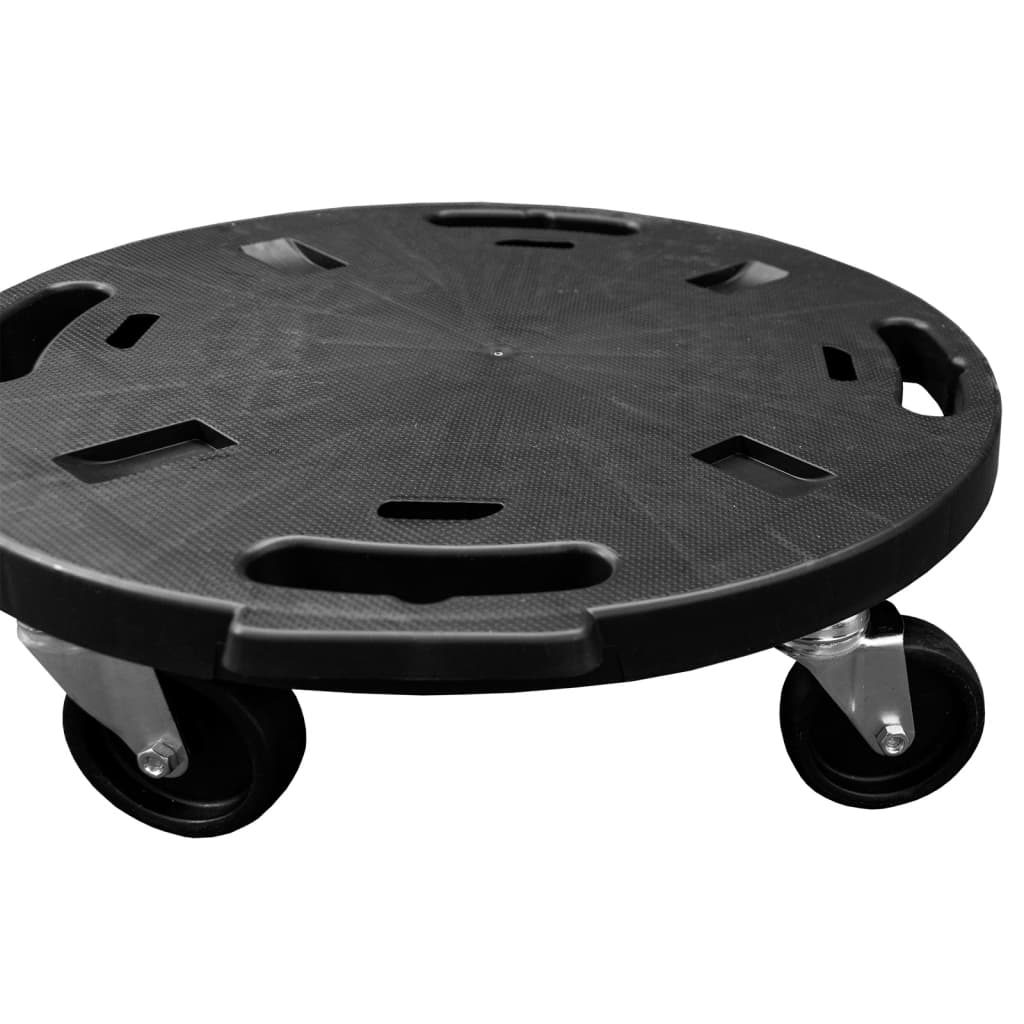 vidaXL Pflanzenroller 5 Stk. 40 cm Durchmesser Schwarz 275 kg