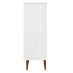 vidaXL Schuhschrank MOLDE Weiß 59,5x35x103 cm Massivholz Kiefer