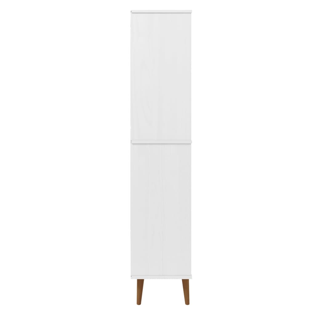 vidaXL Bücherregal MOLDE Weiß 85x35x170,5 cm Massivholz Kiefer