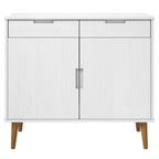 vidaXL Sideboard MOLDE Weiß 90x40x80 cm Massivholz Kiefer