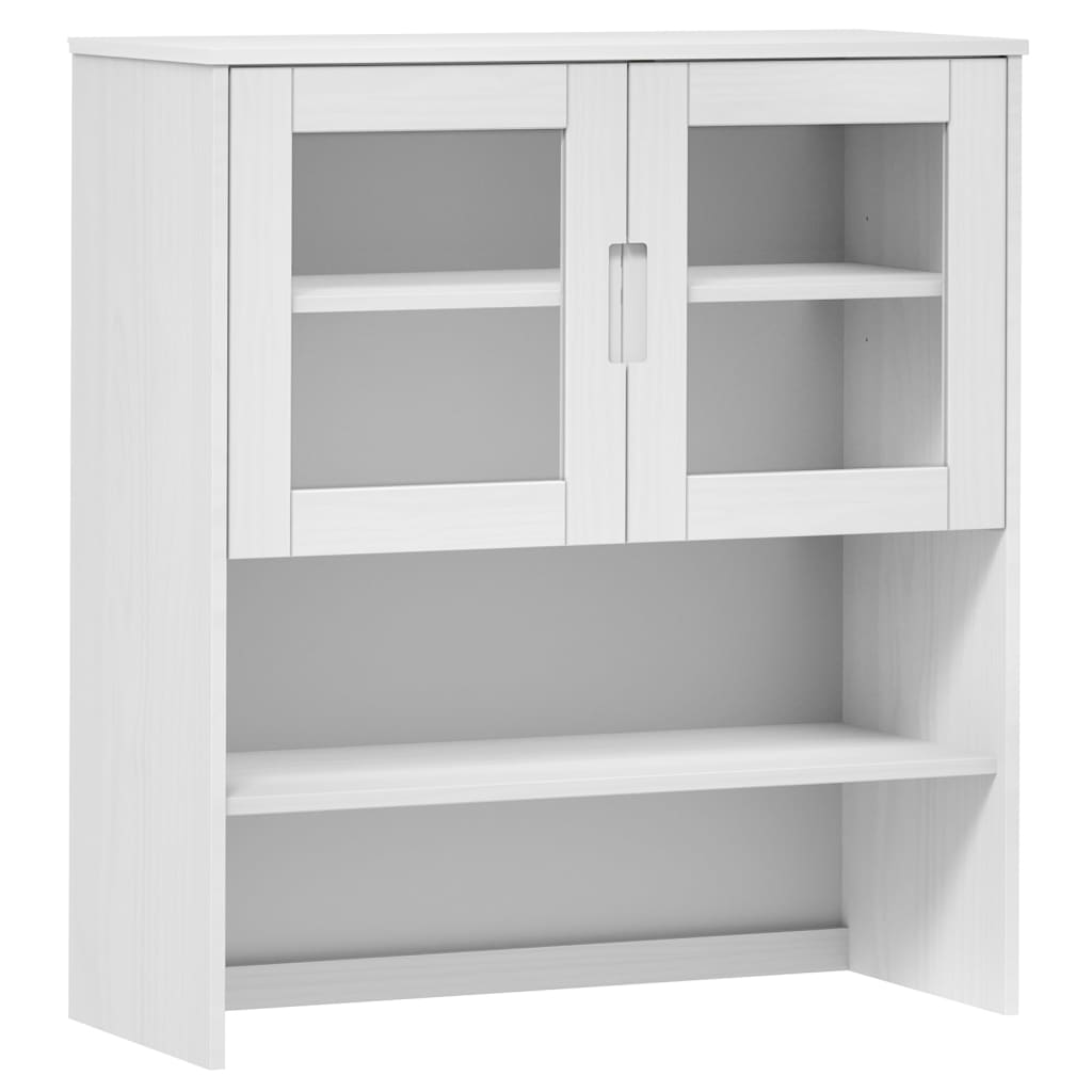 vidaXL Highboard-Oberteil MOLDE Weiß 90x35x100 cm Massivholz Kiefer