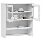 vidaXL Highboard-Oberteil MOLDE Weiß 90x35x100 cm Massivholz Kiefer