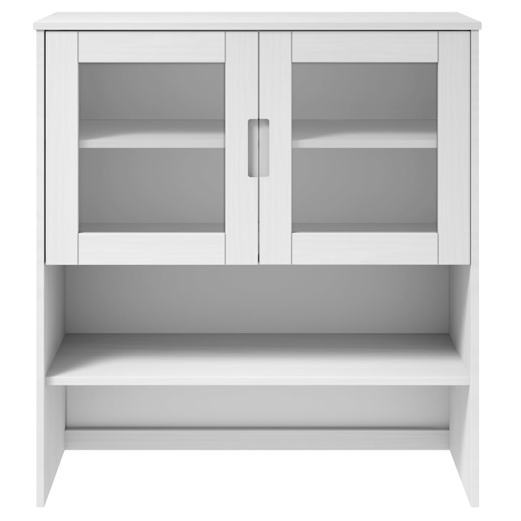 vidaXL Highboard-Oberteil MOLDE Weiß 90x35x100 cm Massivholz Kiefer