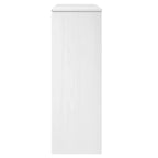 vidaXL Highboard-Oberteil MOLDE Weiß 90x35x100 cm Massivholz Kiefer
