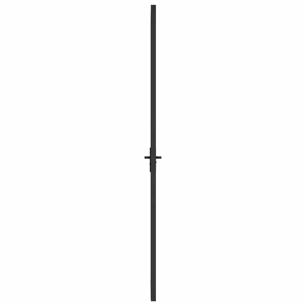 vidaXL Innentür 76x201,5 cm Schwarz ESG-Glas und Aluminium