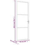 vidaXL Innentür 76x201,5 cm Schwarz ESG-Glas und Aluminium