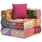vidaXL Modularer Pouf mit Kissen Patchwork Stoff