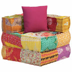 vidaXL Modularer Pouf mit Kissen Patchwork Stoff