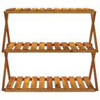 vidaXL Klappregal 3 Böden Braun 70x31x63 cm Massivholz Akazie