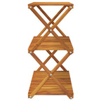 vidaXL Klappregal 3 Böden Braun 70x31x63 cm Massivholz Akazie