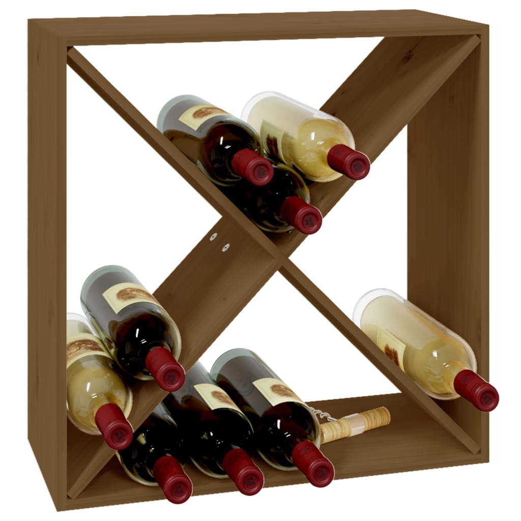 vidaXL Weinregal Honigbraun 62x25x62 cm Massivholz Kiefer