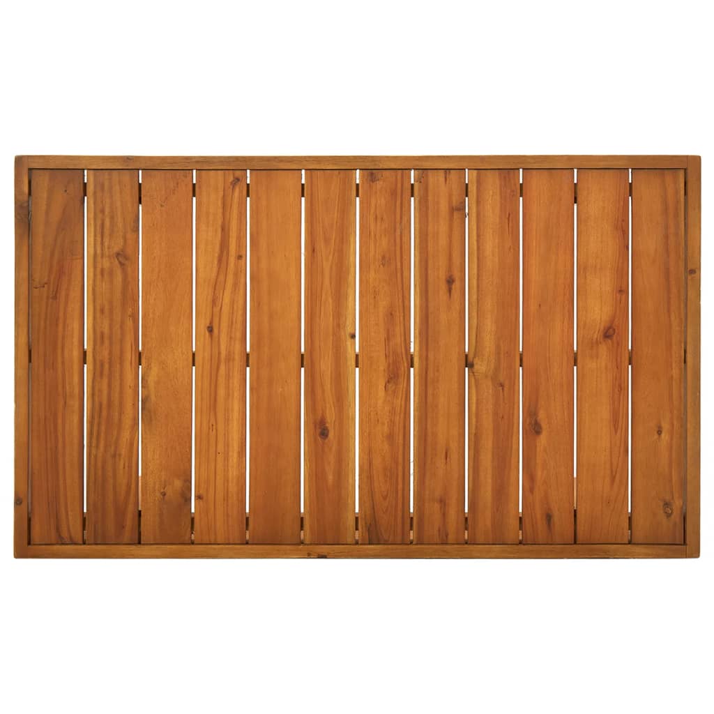vidaXL 3-tlg. Garten-Lounge-Set mit Dunkelgrauen Kissen Massivholz