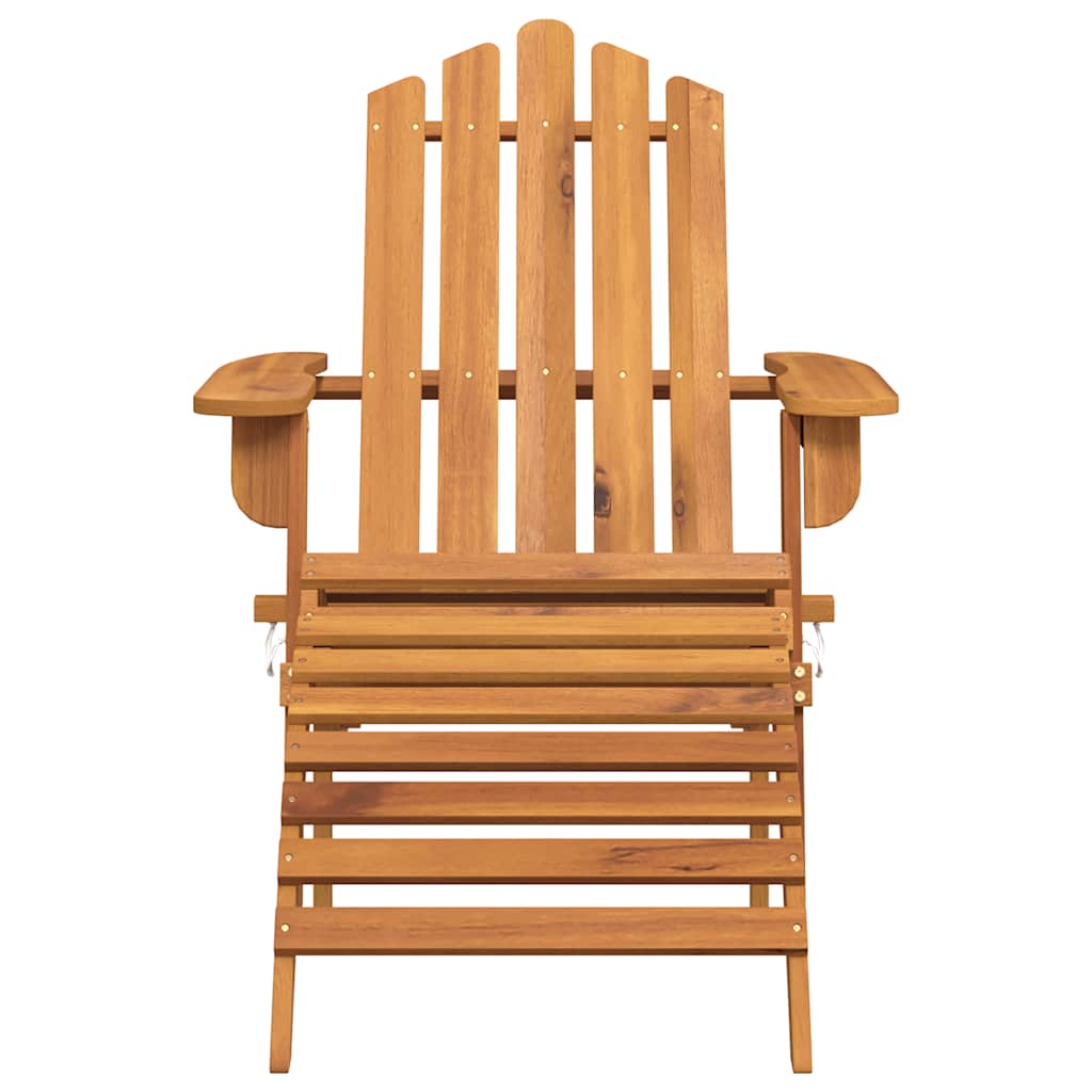 vidaXL Adirondack-Gartenstühle mit Fußteilen 2 Stk. Massivholz Akazie