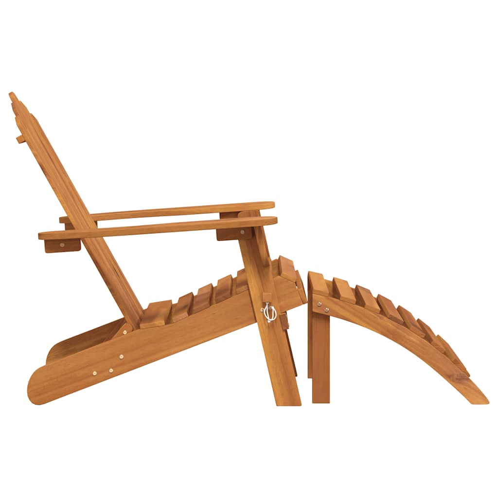 vidaXL Adirondack-Gartenstühle mit Fußteilen 2 Stk. Massivholz Akazie