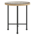 vidaXL Esstisch Ø50 cm Hartglas und Stahl