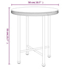 vidaXL Esstisch Ø50 cm Hartglas und Stahl