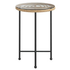 vidaXL Esstisch Ø55 cm Hartglas und Stahl