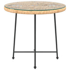 vidaXL Esstisch Ø80 cm Hartglas und Stahl