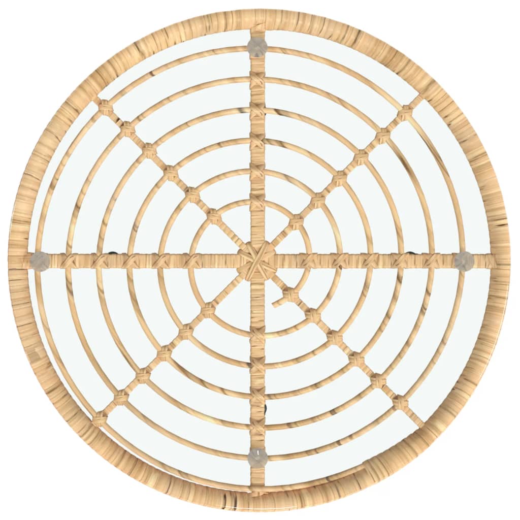 vidaXL Esstisch Ø80 cm Hartglas und Stahl