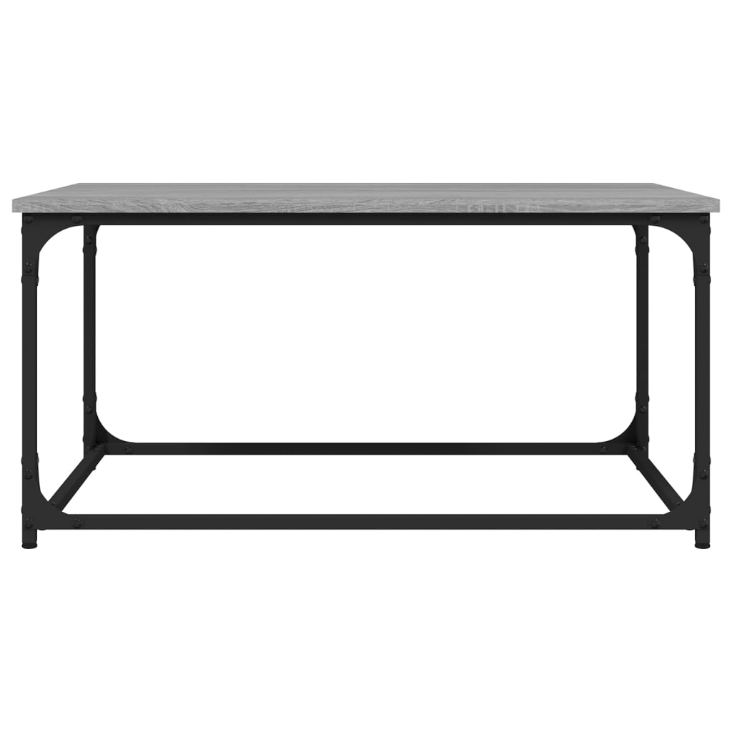 vidaXL Couchtisch Grau Sonoma 80x50x40 cm Holzwerkstoff und Eisen