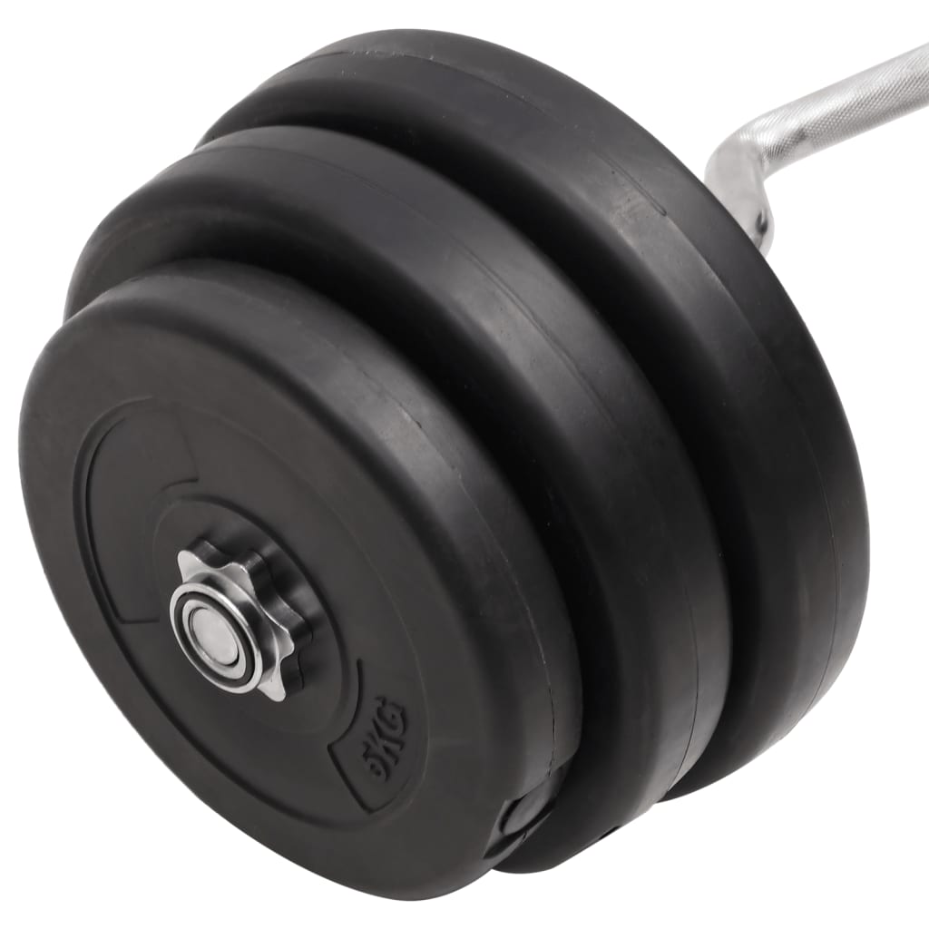 vidaXL Curlstange mit Hantelscheiben 90 kg