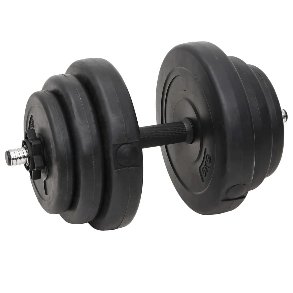 vidaXL Langhantel und Kurzhantel mit Gewichten 60 kg