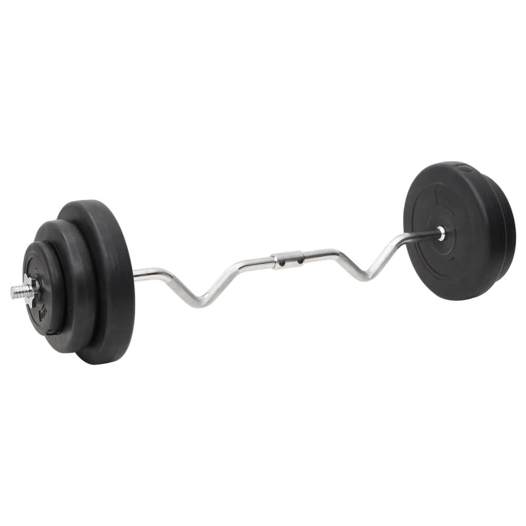 vidaXL Curlhantel und Kurzhantel mit Gewichten 60 kg