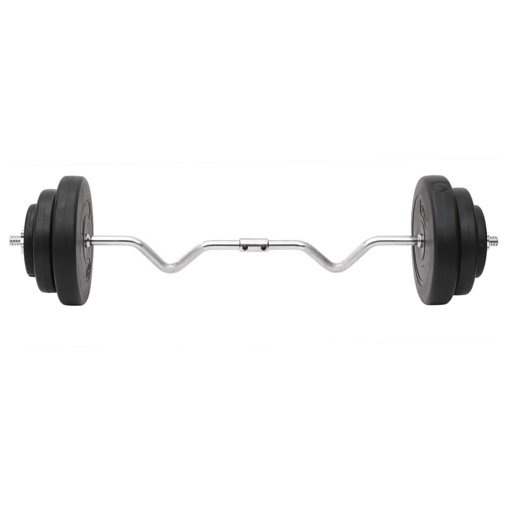 vidaXL Curlhantel und Kurzhantel mit Gewichten 60 kg