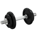 vidaXL Kurzhantel mit Hantelscheiben 40 kg Gusseisen & Stahl verchromt