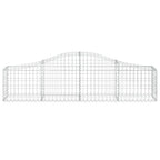 vidaXL Gabionen mit Hochbogen 2 Stk. 200x30x40/60 cm Verzinktes Eisen