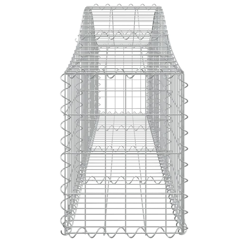 vidaXL Gabionen mit Hochbogen 3 Stk. 200x30x40/60 cm Verzinktes Eisen